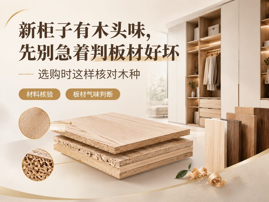 新柜子有木头味,先别急着判板材好坏:选购时这样核对木种