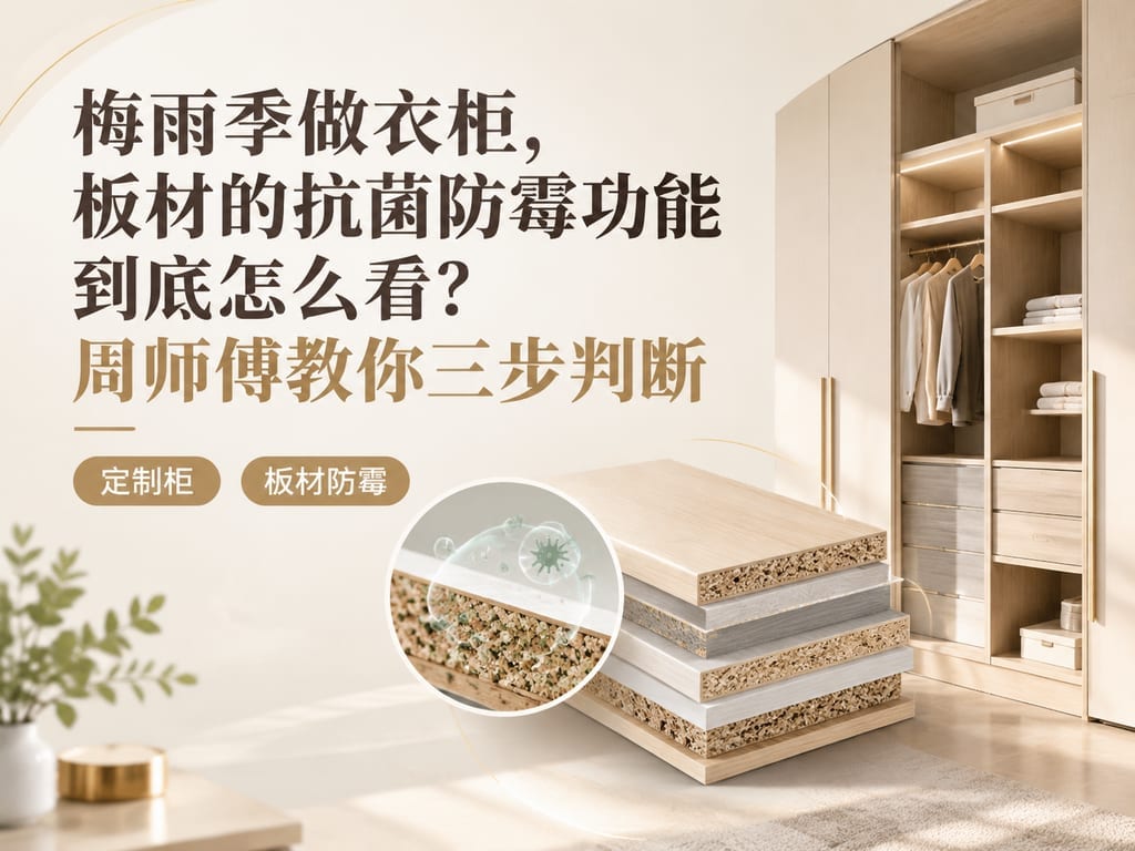 梅雨季做衣柜，板材的抗菌防霉功能到底怎么看？周师傅教你三步判断