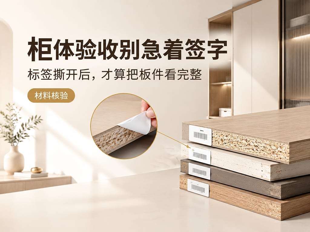 柜体验收别急着签字:标签撕开后,才算把板件看完整