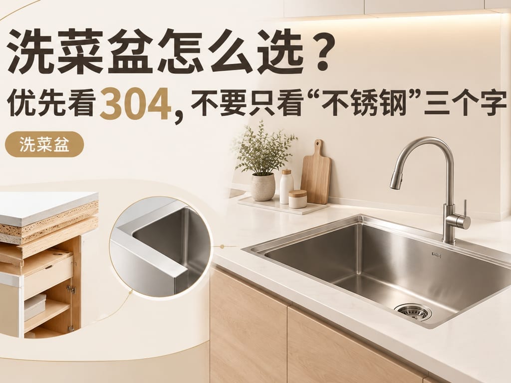 洗菜盆怎么选？优先看304，不要只看“不锈钢”三个字