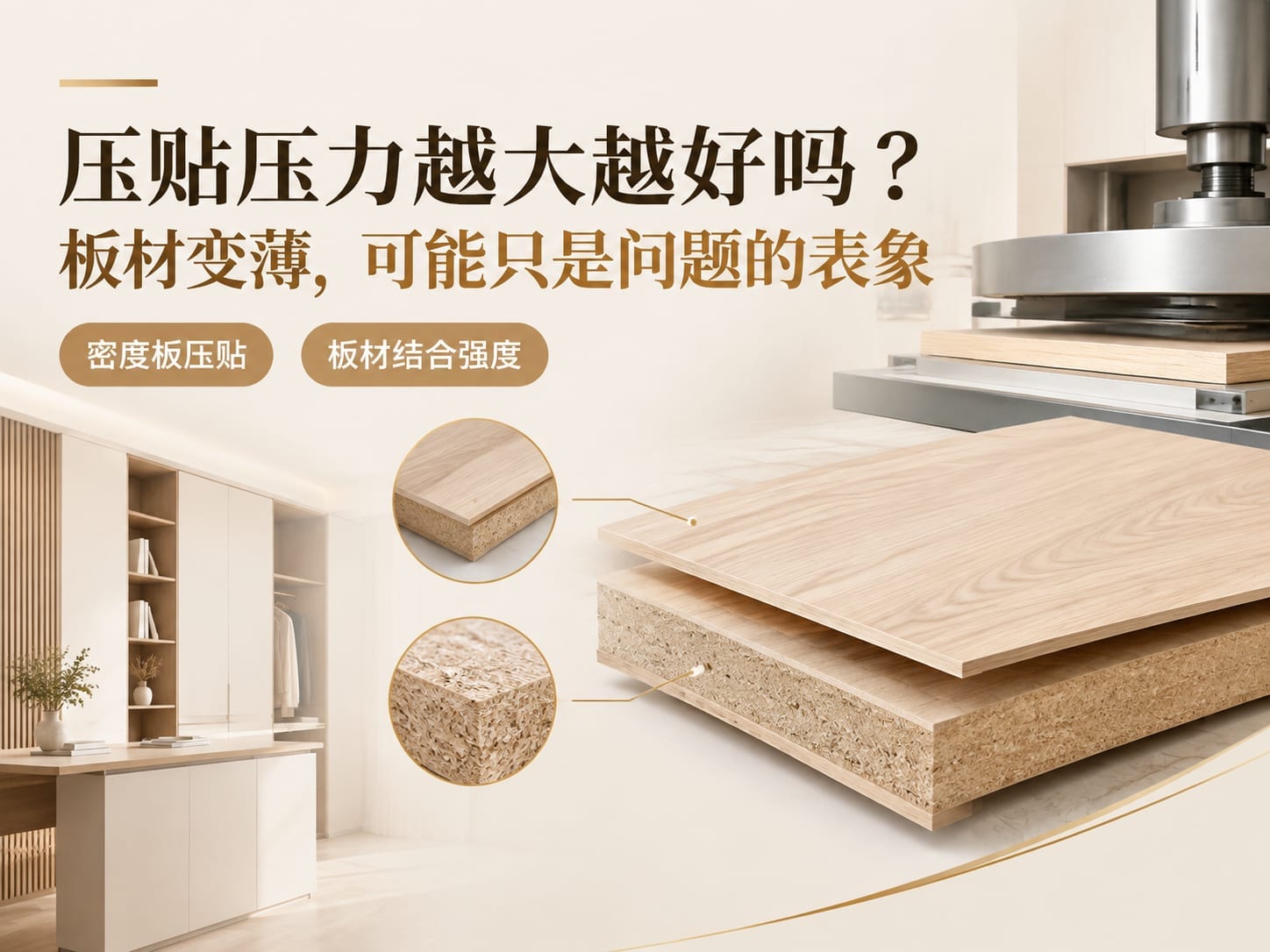 压贴压力越大越好吗？板材变薄，可能只是问题的表象