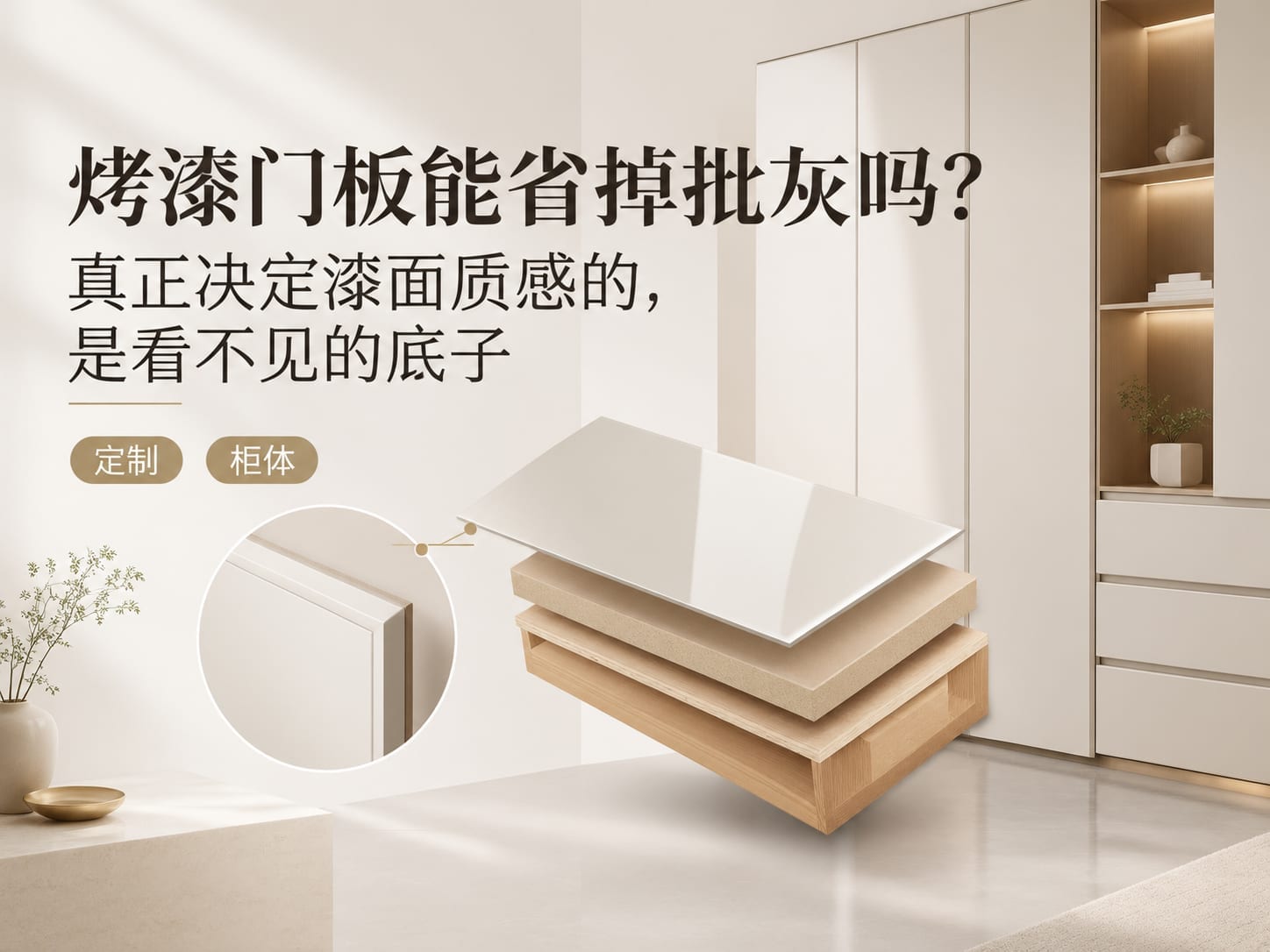 烤漆门板能省掉批灰吗?真正决定漆面质感的,是看不见的底子