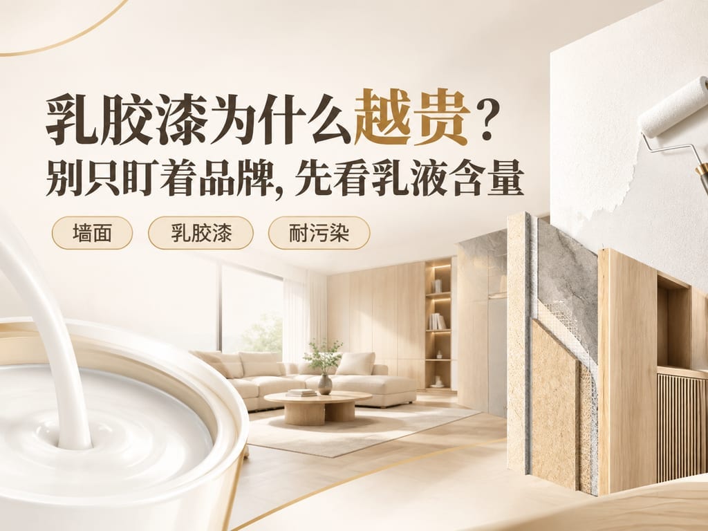 乳胶漆为什么越贵?别只盯着品牌,先看乳液含量