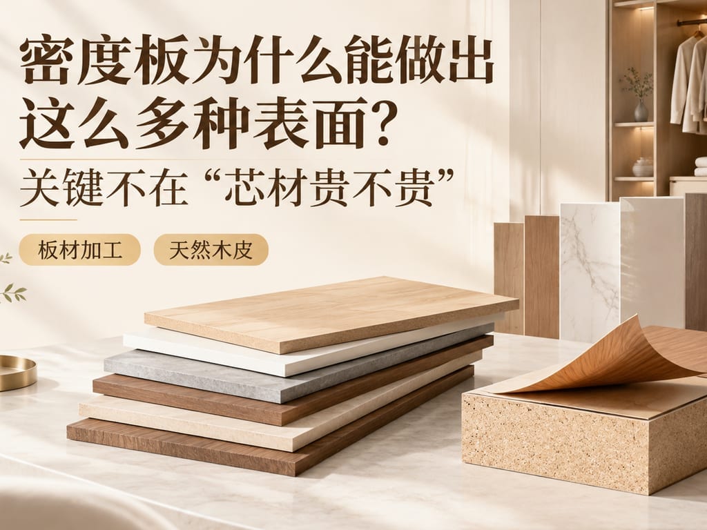 密度板为什么能做出这么多种表面?关键不在“芯材贵不贵”
