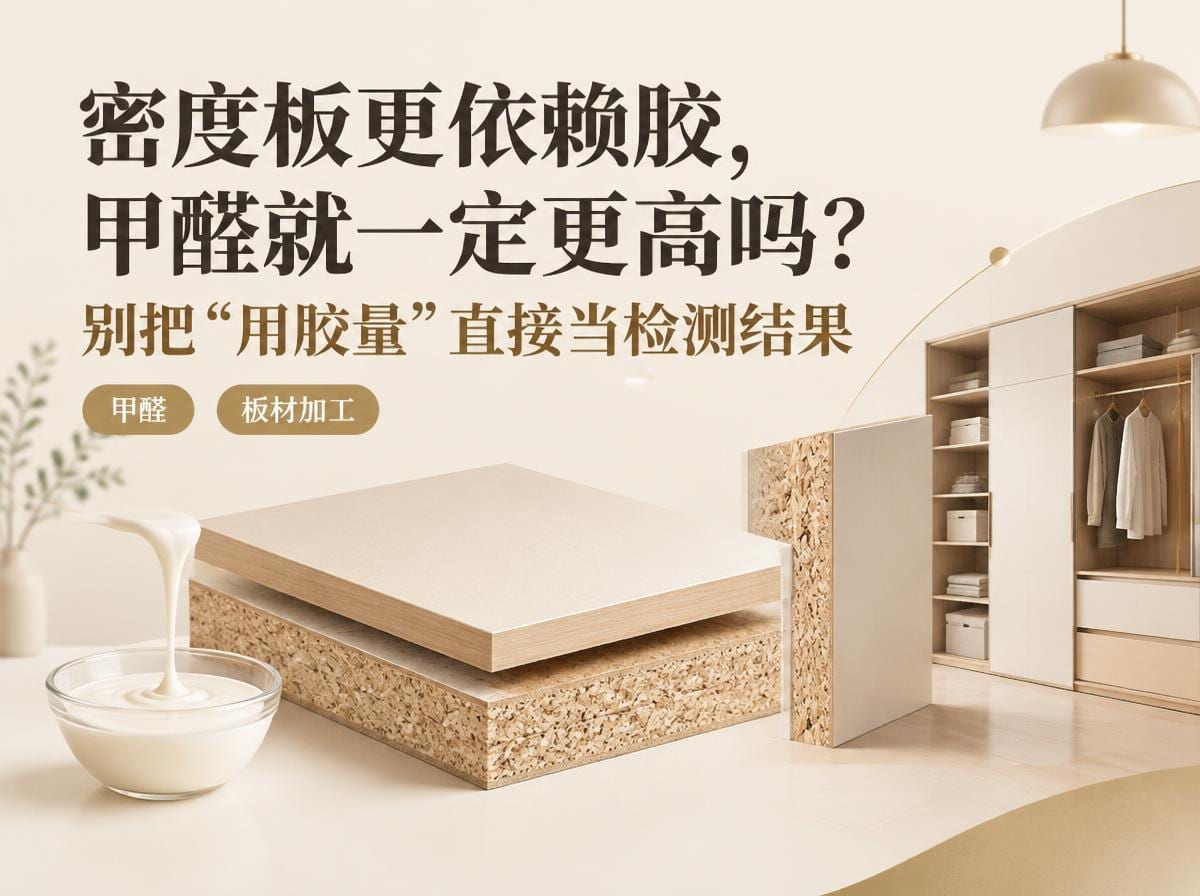 密度板更依赖胶,甲醛就一定更高吗?别把“用胶量”直接当检测结果