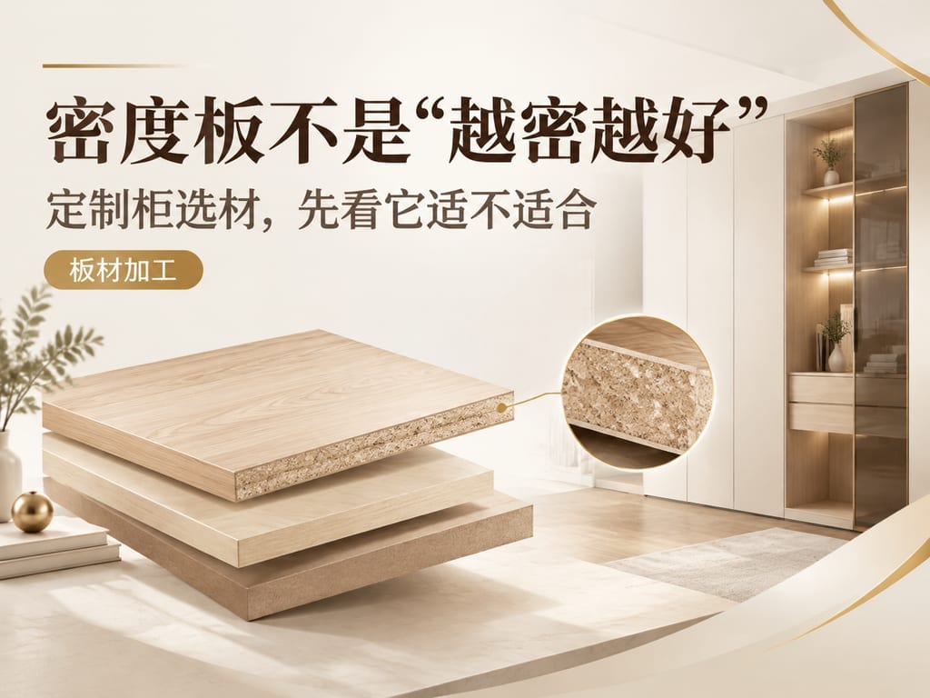 密度板不是“越密越好”:定制柜选材,先看它适不适合