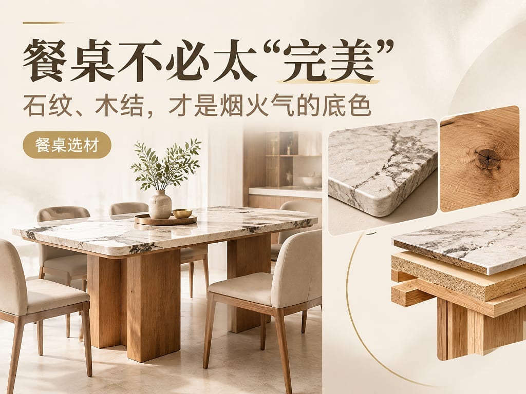 餐桌不必太“完美”：石纹、木结，才是烟火气的底色