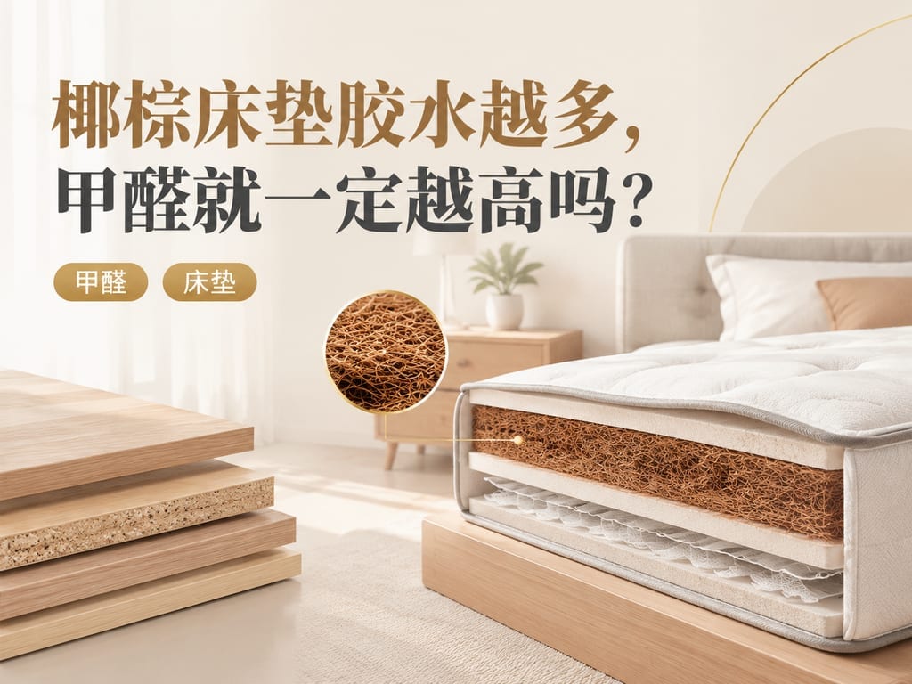 椰棕床垫胶水越多,甲醛就一定越高吗?