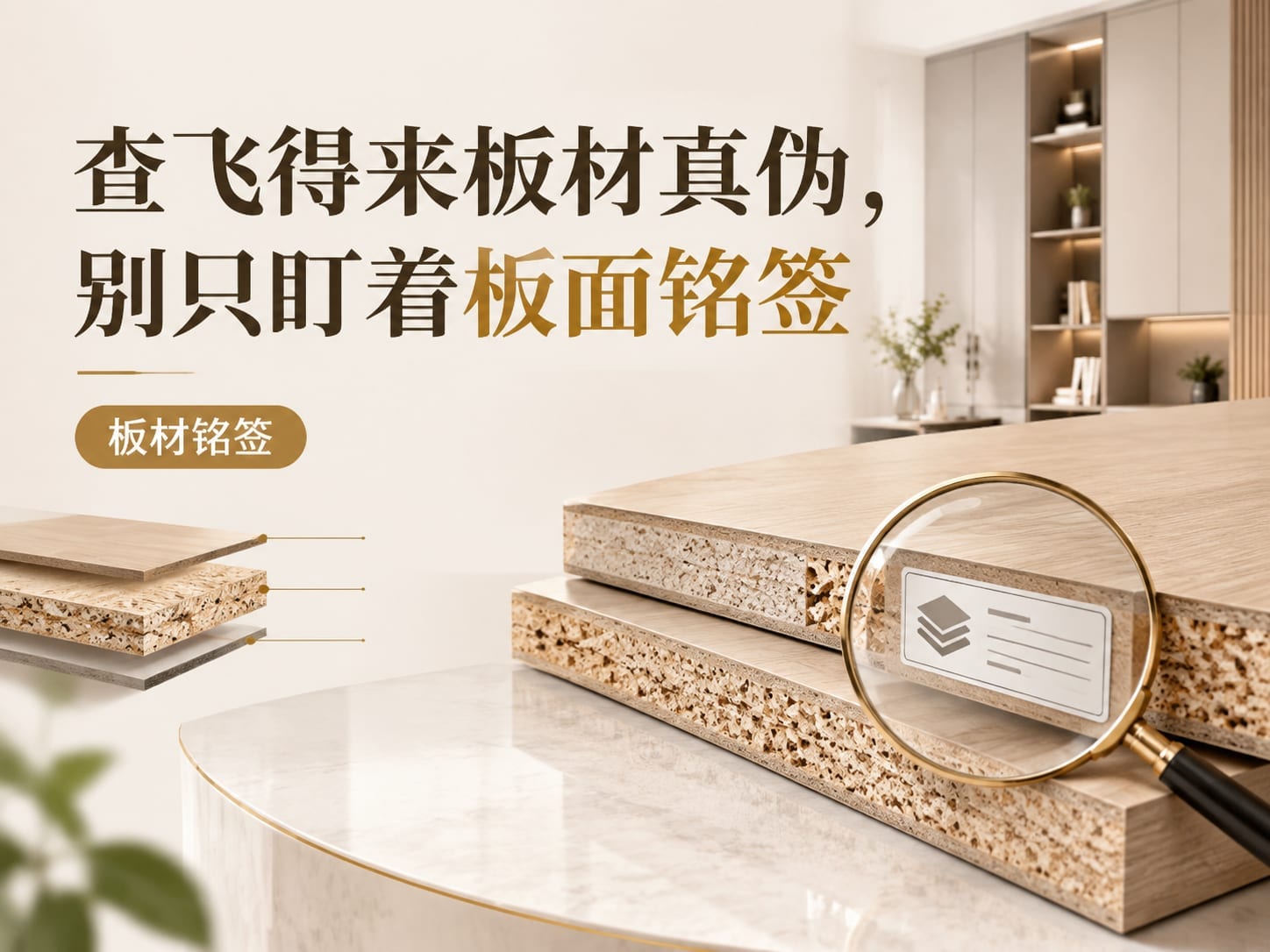 查飞得来板材真伪,别只盯着板面铭签