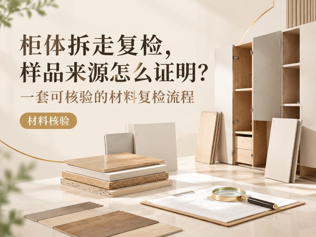 柜体拆走复检,样品来源怎么证明?一套可核验的材料复检流程