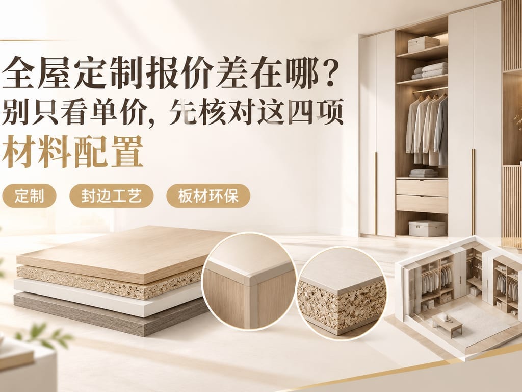 全屋定制报价差在哪？别只看单价，先核对这四项材料配置