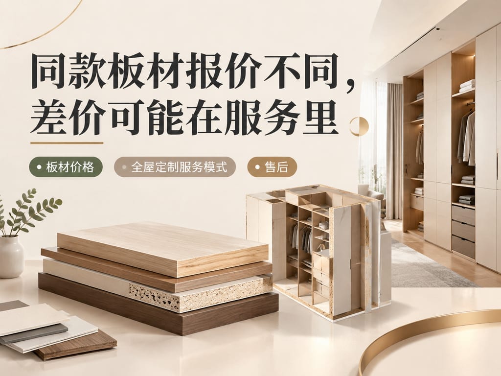 同款板材报价不同,差价可能在服务里