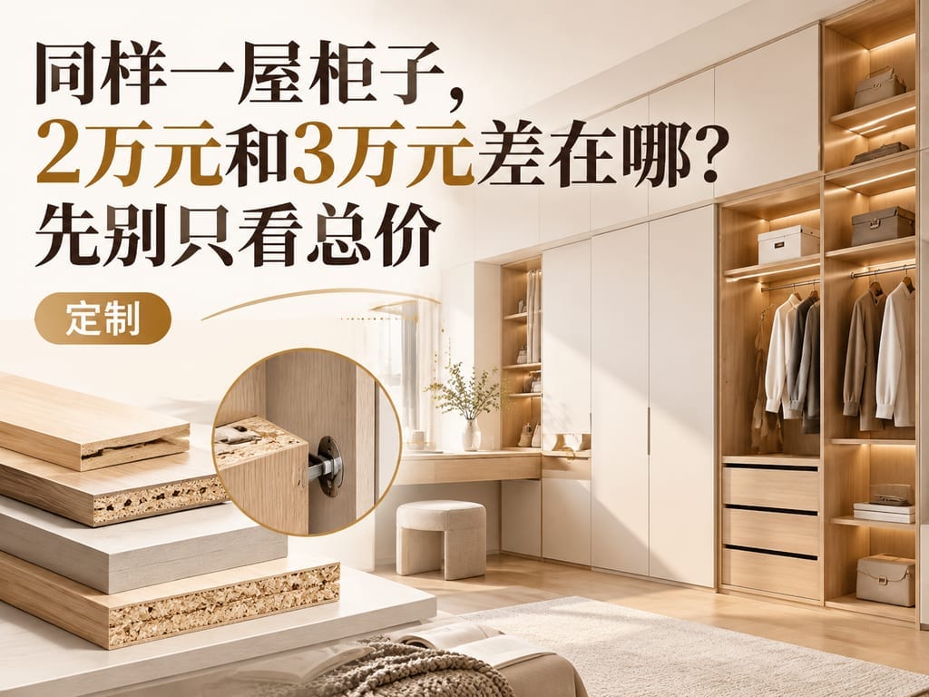 同样一屋柜子,2万元和3万元差在哪?先别只看总价