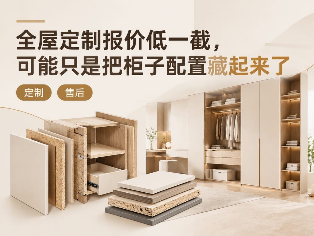 全屋定制报价低一截，可能只是把柜子配置藏起来了